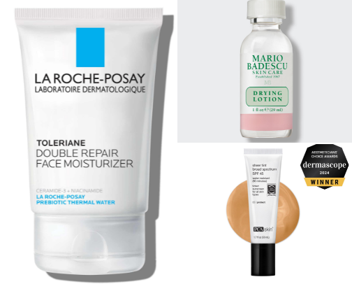 The minimalist skin care items cover photo collage