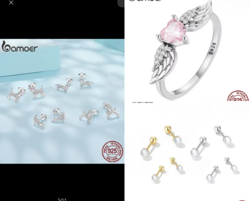 AliExpress jewelry silver 925 cover photo collage