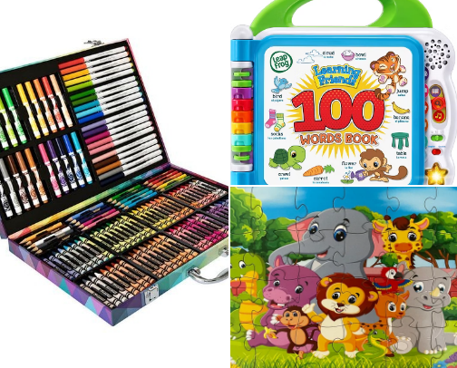 FUN & EDUCATIONAL TOYS FOR KIDS cover photo collage