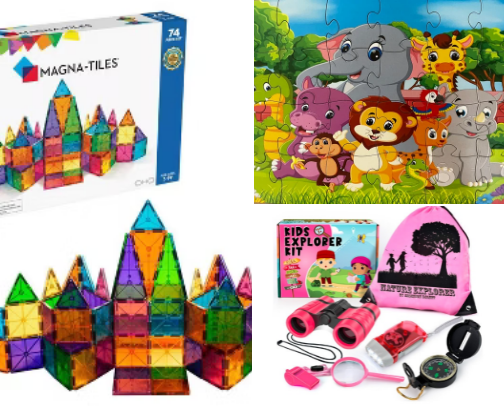 FUN & EDUCATIONAL TOYS FOR KIDS cover photo collage