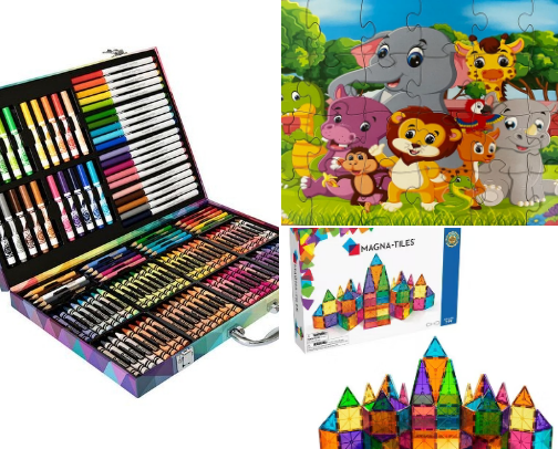 FUN & EDUCATIONAL TOYS FOR KIDS cover photo collage