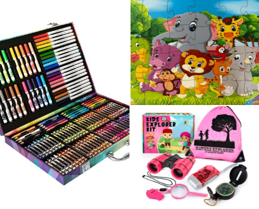 FUN & EDUCATIONAL TOYS FOR KIDS cover photo collage
