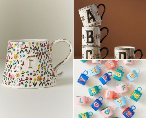 My favourite monogram mugs cover photo collage