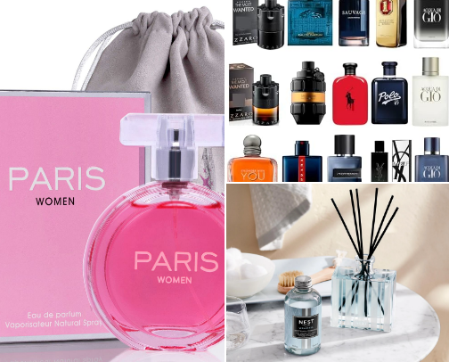 Womens & Mens Fragrances cover photo collage