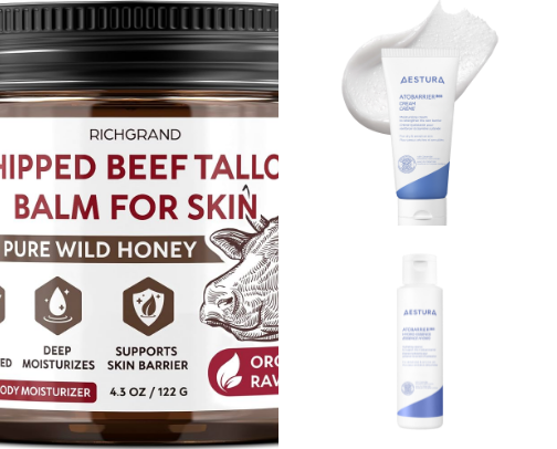 Products that helped my dry skin! cover photo collage