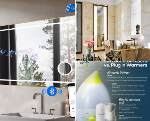 "Upgrade your washroom — style, comfort, and cleanliness all in one!" cover photo collage