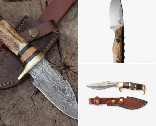 Knifes for men and hunters cover photo collage
