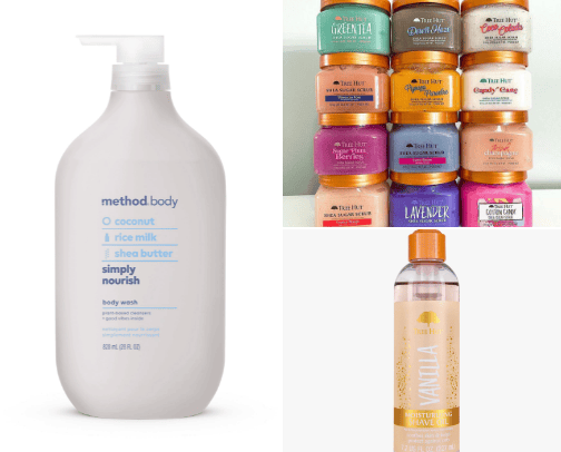 Body Products (in shower) cover photo collage