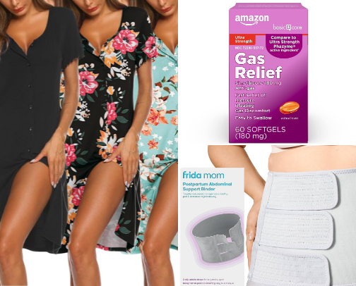 Csection Recovery Items cover photo collage