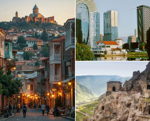 The Ultimate Georgia Travel Guide: Hidden Gems, Ancient Sites & Wine Culture🍷🏔️ cover photo collage