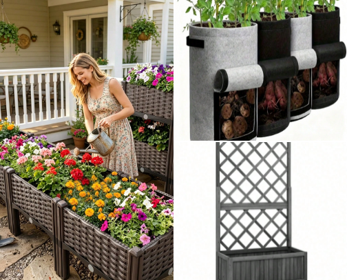 SHEIN CHEAP DIY gardening and DIY exterior home improvement  supplies/Ideas cover photo collage
