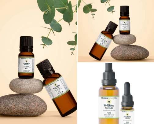 Healing oils cover photo collage