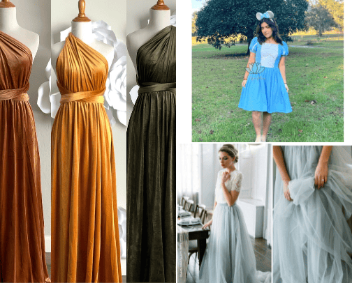 Beautiful Woman's Dresses cover photo collage