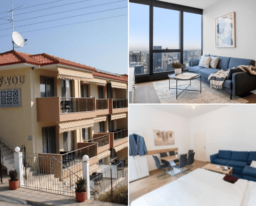 A cozy apartment with everything you need to feel at home. cover photo collage