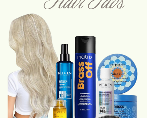 Perfect Platinum Blonde Hair Products cover photo collage