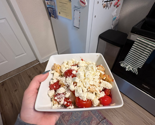 easy air fryer mediterranean meal 🥗 cover photo collage