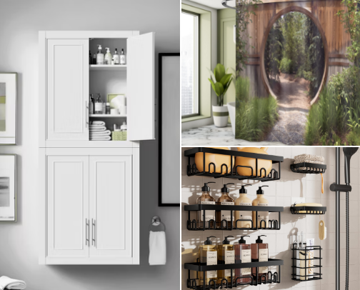 Essential & Stylish Bathroom Must-Haves | Organize & Refresh Your Space cover photo collage