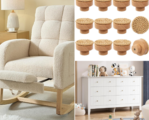 Our first baby’s nursery, we are so excited 🤍 cover photo collage