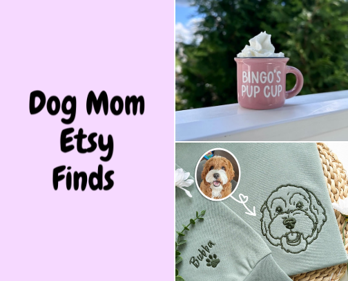 Dog Mom Etsy Finds! All Things Dog Related! ❄️ cover photo collage