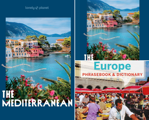 Save & Read - Lonely Planet The Mediterranean: Over 30 Mesmerising Cities & Islands | 15 Weekend Long Road Trip Itineraries | Tips on Where to Eat & What to See | Stunning Photography guide bundle cover photo collage