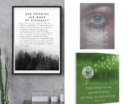 Inspirational Wall Prints cover photo collage