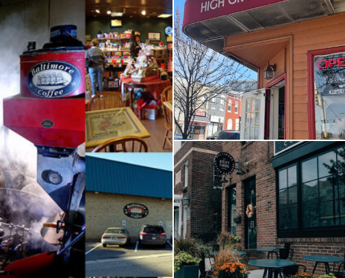 Baltimore Area Coffee recs cover photo collage
