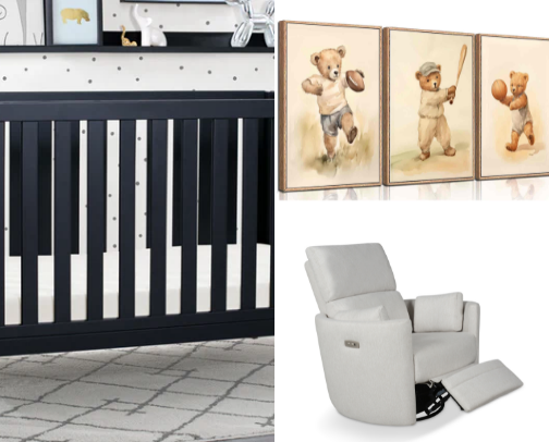 Baby boy’s nursery cover photo collage