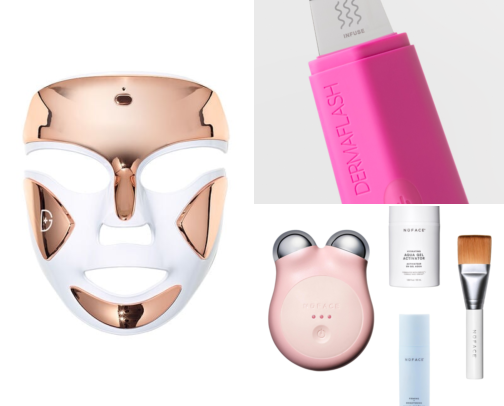 Best At-Home Skincare Devices for Busy Women: LED, Microcurrent & Facial Tools cover photo collage