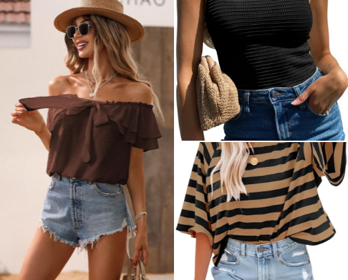 Fun in the sun...must have summer tops! cover photo collage