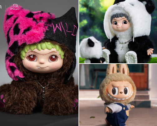 Large and in charge Plushies for display cover photo collage