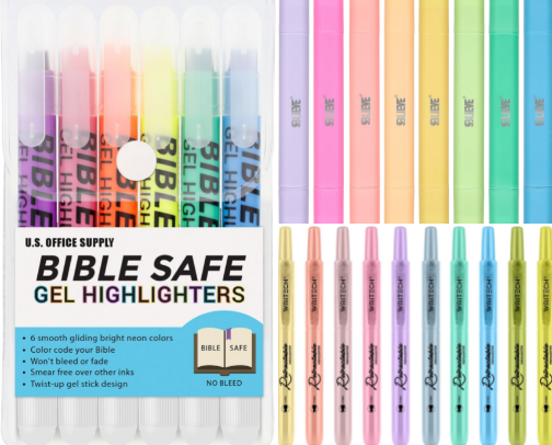 Bible Safe Highlighters cover photo collage