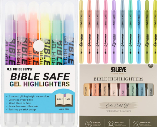 Bible Safe Highlighters cover photo collage