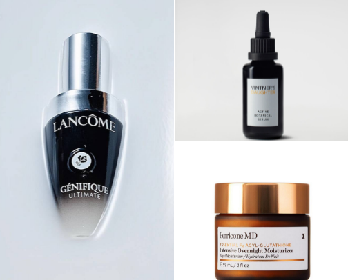 Anti-aging beauty products for the woman who is leveling up cover photo collage