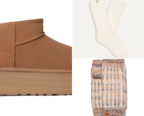 UGG boots and essentials cover photo collage