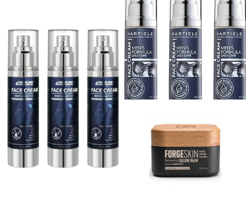 @AMAZON  MEN'S AGE DEFENSE SKINCARE 6-1 Face Cream For MEN Daily Hydrating Moisturizer and more from AMAZON here etc .... cover photo collage