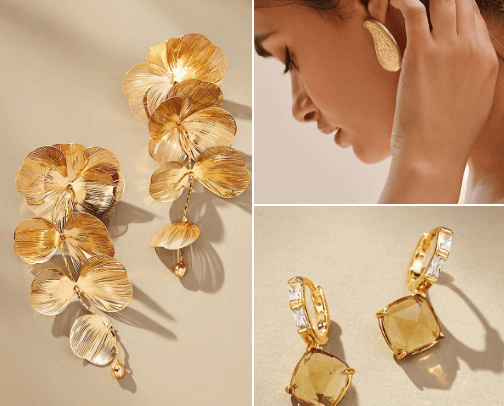 Elegant unique earnings! cover photo collage