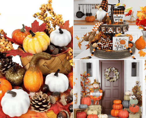 Fall table Settings cover photo collage