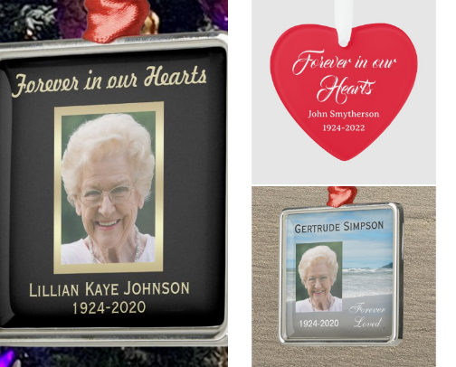 Beautiful Custom Memorial Christmas Ornaments cover photo collage