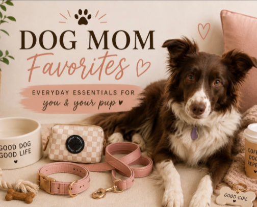 Dog Mom Favorites 🐾🤎 cover photo collage