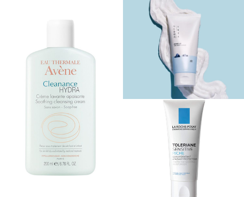 Acne care products cover photo collage
