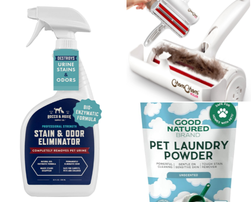 products I use DAILY to keep my space clean with a dog 🧼 cover photo collage