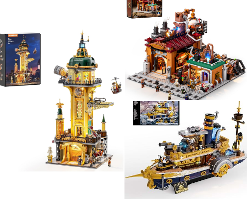 🏗️ Lumibricks Building Sets: Detailed LED Models, Modular Buildings & Collectibles cover photo collage