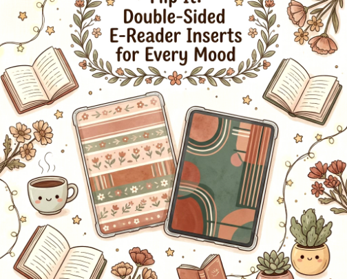 Flip It: Double-Sided E-Reader Inserts for Every Mood cover photo collage