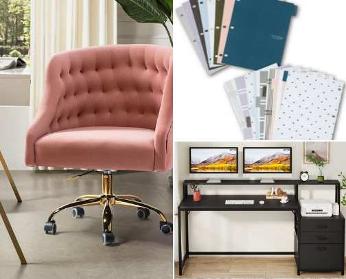 my home office staples cover photo collage