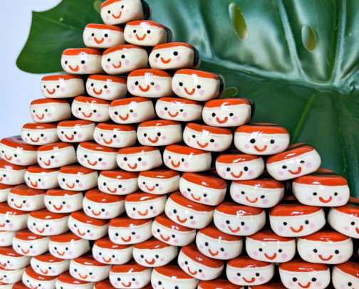 Cute Spam Musubi-themed Gifts made by an Asian American artist cover photo collage