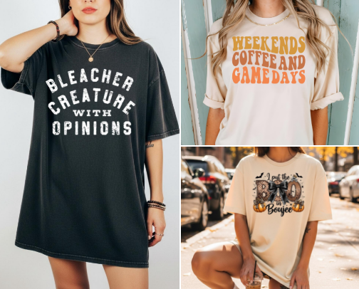 🍂🎄☀️ Mom Style, Every Season: Tees + Sweatshirts cover photo collage