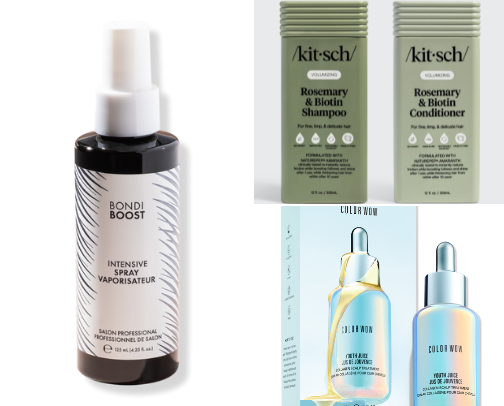 Hair Care for thinning hair. cover photo collage