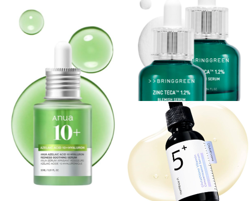 Products for acne cover photo collage