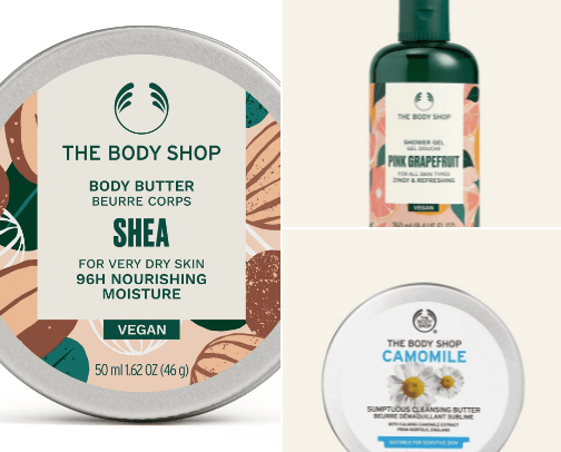 The Body Shop cover photo collage