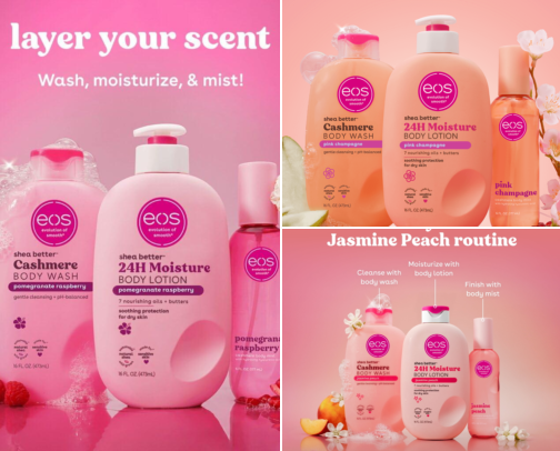 Eos lotions cover photo collage